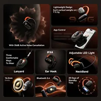 Oneodio SuperEQ D72 Open-Ear Earphones Wireless Bluetooth 5.4 Neckband Headphones IPX4 Air Conduction Sports Earbuds APP Control - Image 2