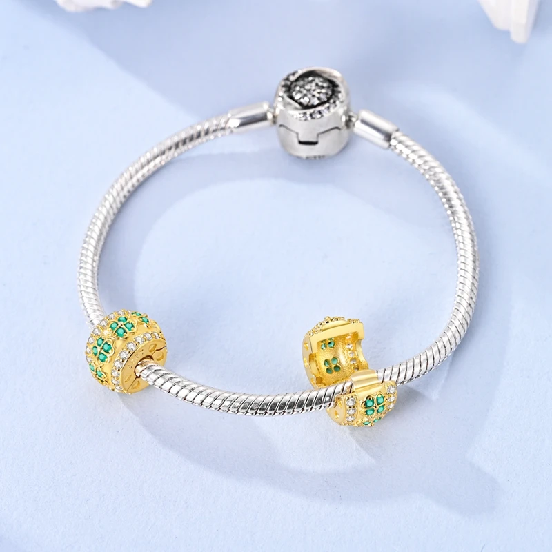 Charms aus 925er-Sterlingsilber, grüne Serie, Perlen, Hund, Frosch, Schildkröte, Avocado-Anhänger, passend für Original-Armbänder, DIY-Schmuck, Geschenk für Frau – Detail 30