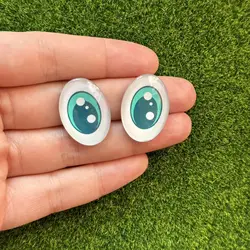 Customizable Eye Replacement Parts for Labubu Dolls - Simulation Changing Eye Slices, DIY Doll Accessories (2nd Gen- blue eyes)