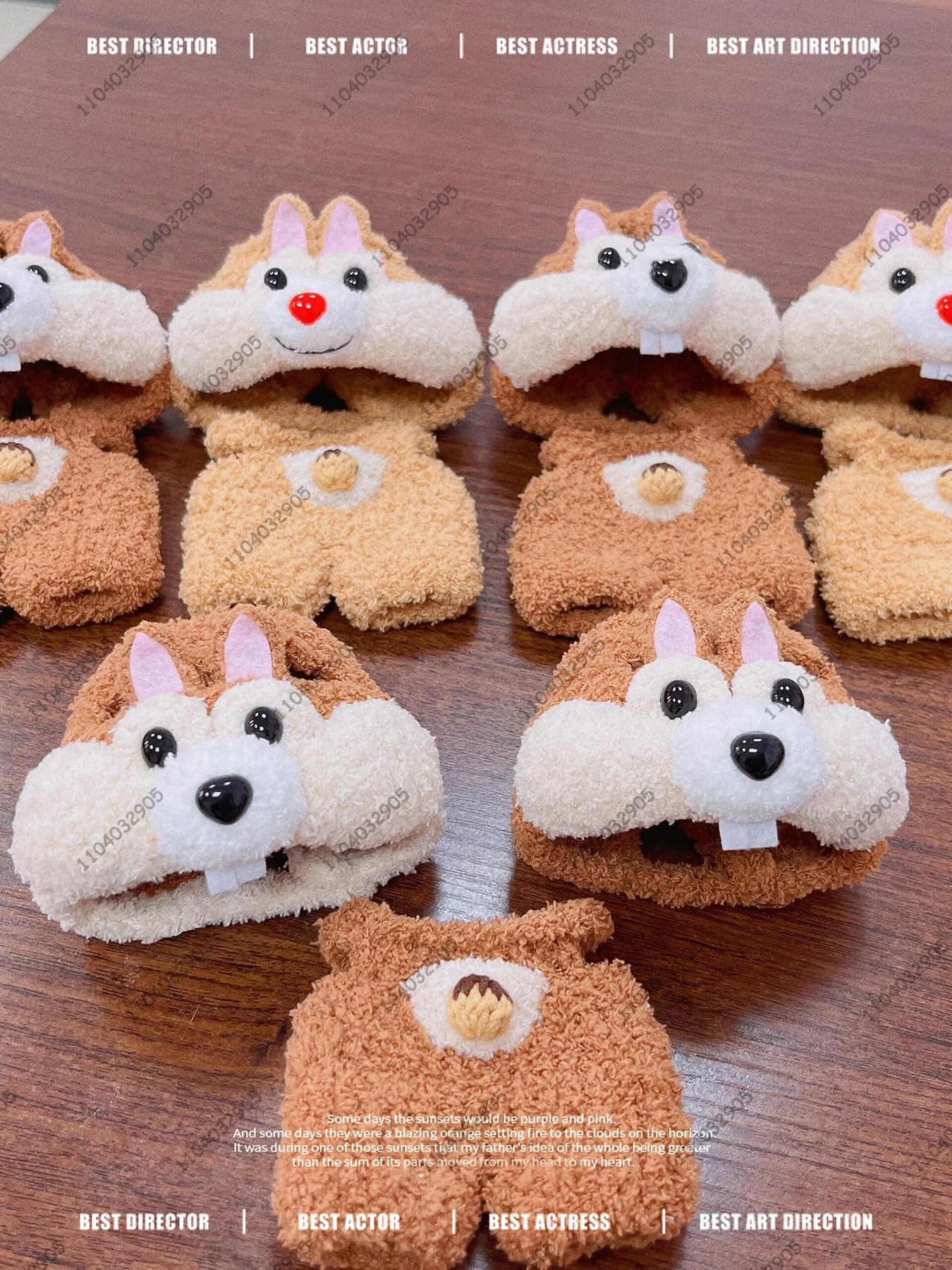 Labubu The Monsters Disney Chip And Dale Costume Mickey Mouse Clothes Original Replica Vinyl Face Doll Action Figure Bag Charm