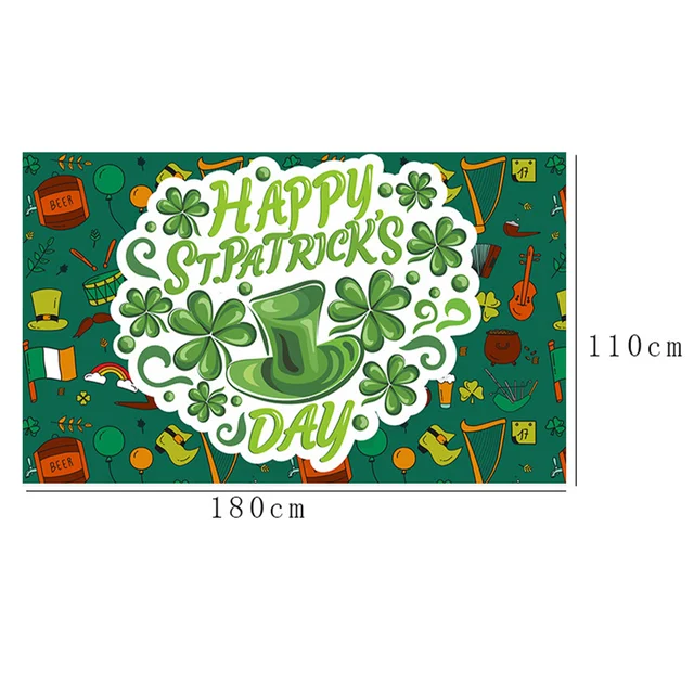St Patrick's Backdrop Banner Emblems Background Cloth 3