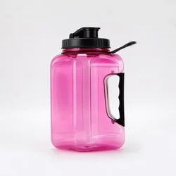 Portable 2.4L Large Capacity BPA - Free Fitness Water Bottle for Sports and Outdoor Activities (Light red)