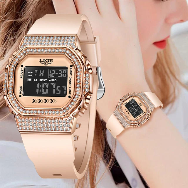 NIXON Nixon SIREN SS - Montre digitale Femme rose gold / white - Private  Sport Shop