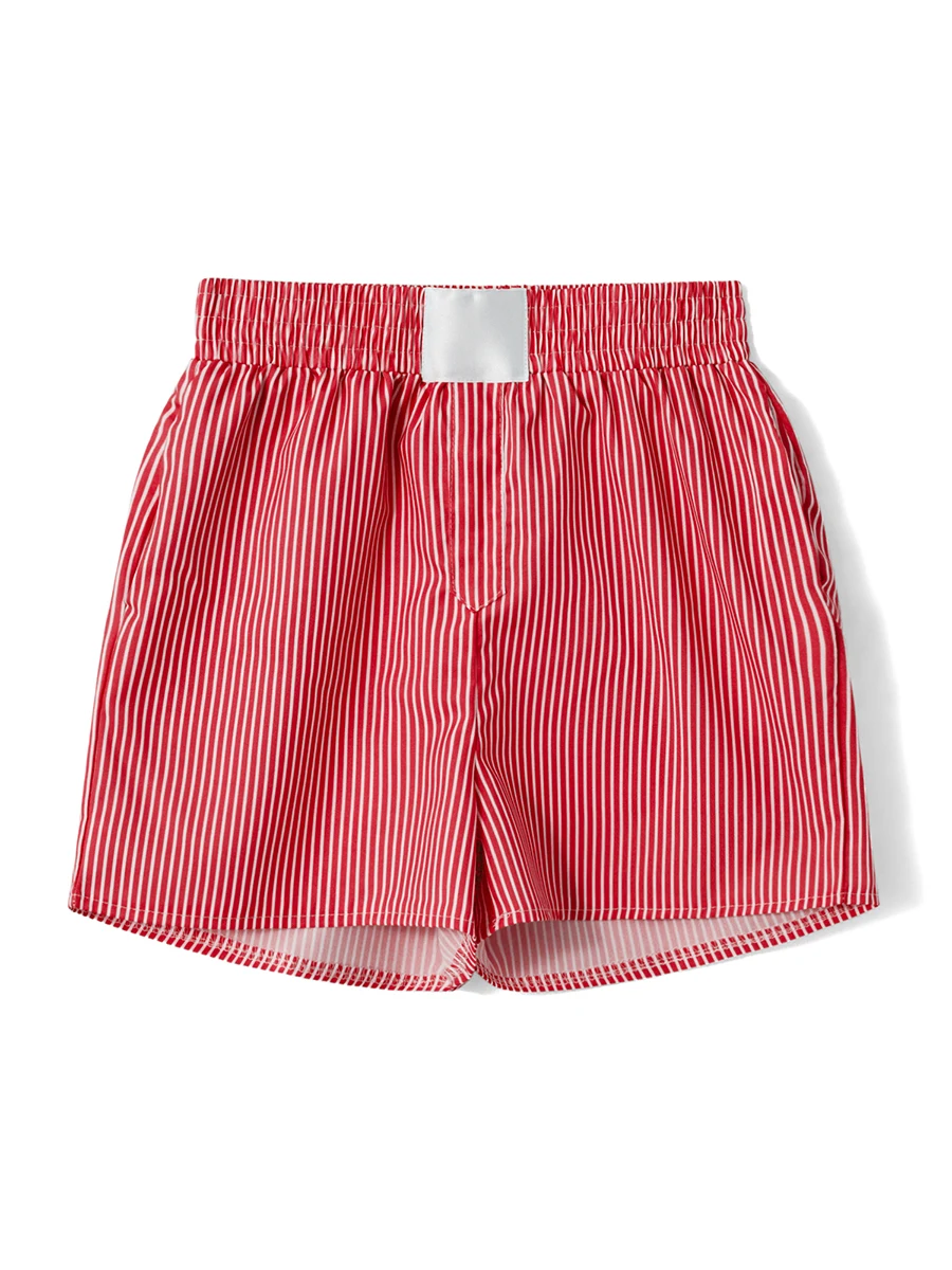 Women Y2k Striped Boxers Shorts