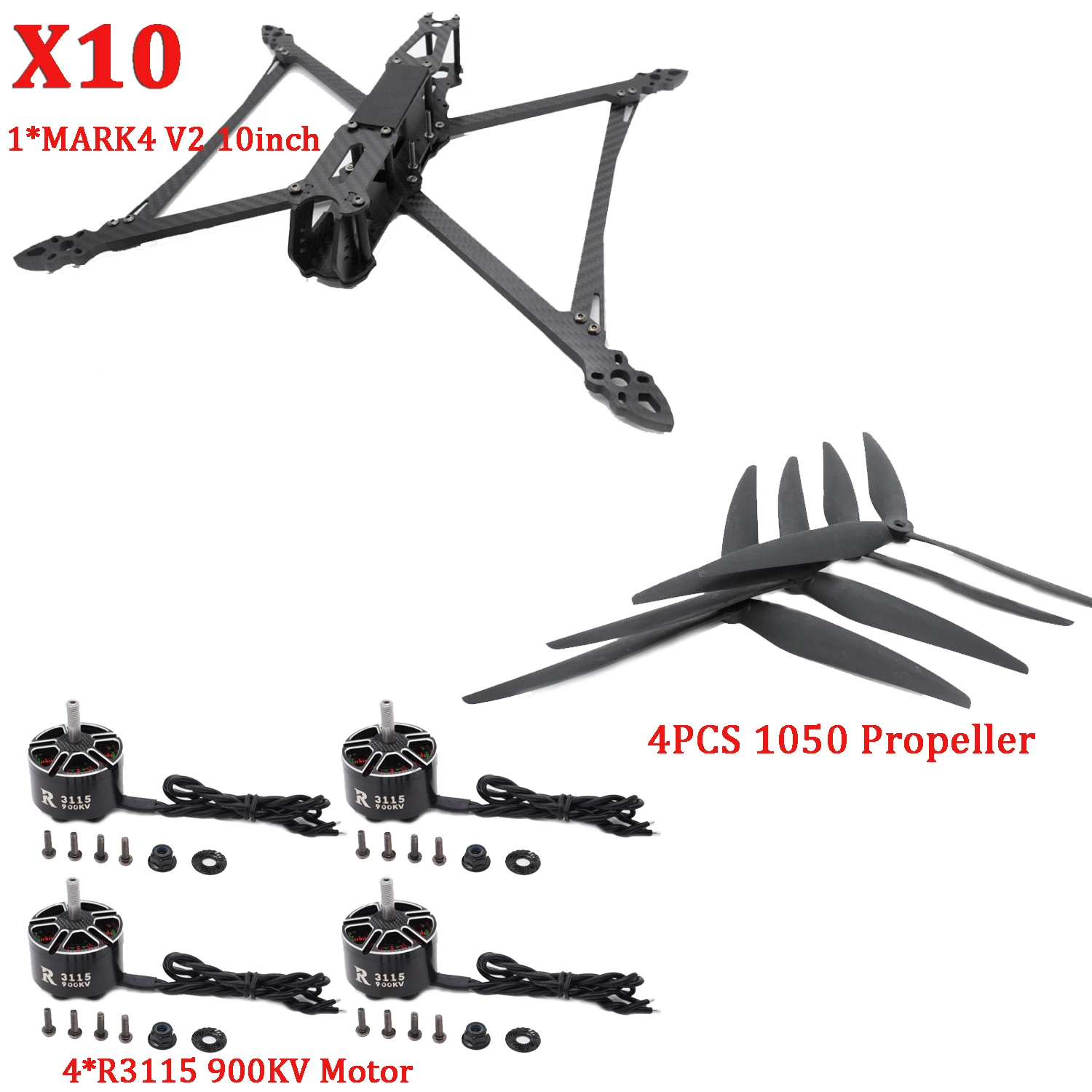 ตัวเลือกสินค้า โดรน FPV 427 มม. รุ่น Mark4 V2 พร้อมอุปกรณ์ครบชุด