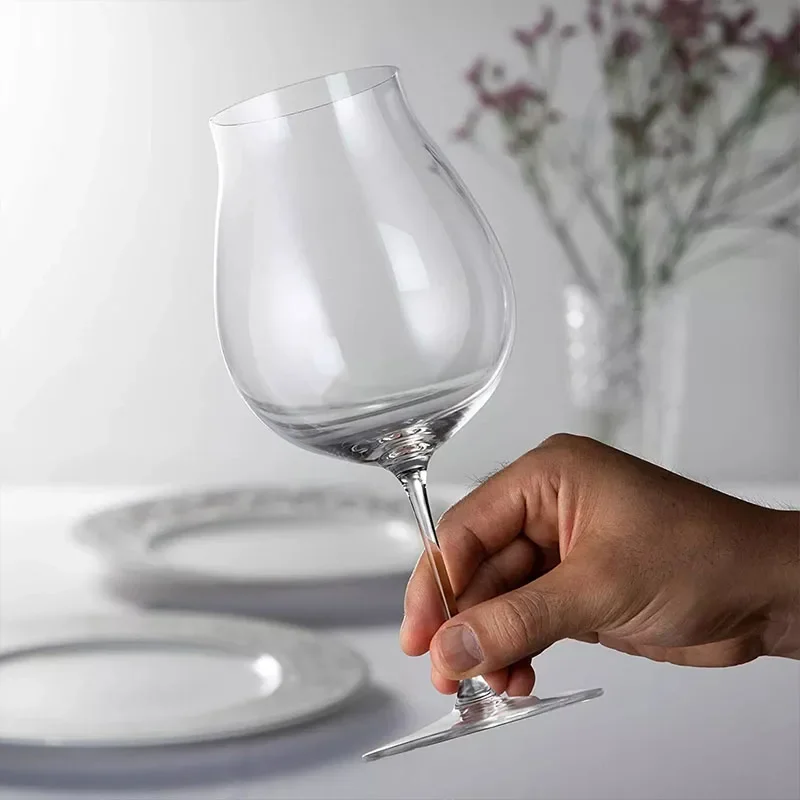 Glass Cup 2/1Pcs 940/710ml Crystal Red Wine Glass Crystal Goblet Burgundy Bordeaux Wine Glass Cups Long Stem Tasting Cup Wedding Drinkware