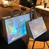 StoBag 20pcs Laser Non-woven Tote Bags Fabric Shopping Shoulder Woman Storage Reusable Large Pouches Custom Logo(Extra Fee) 4