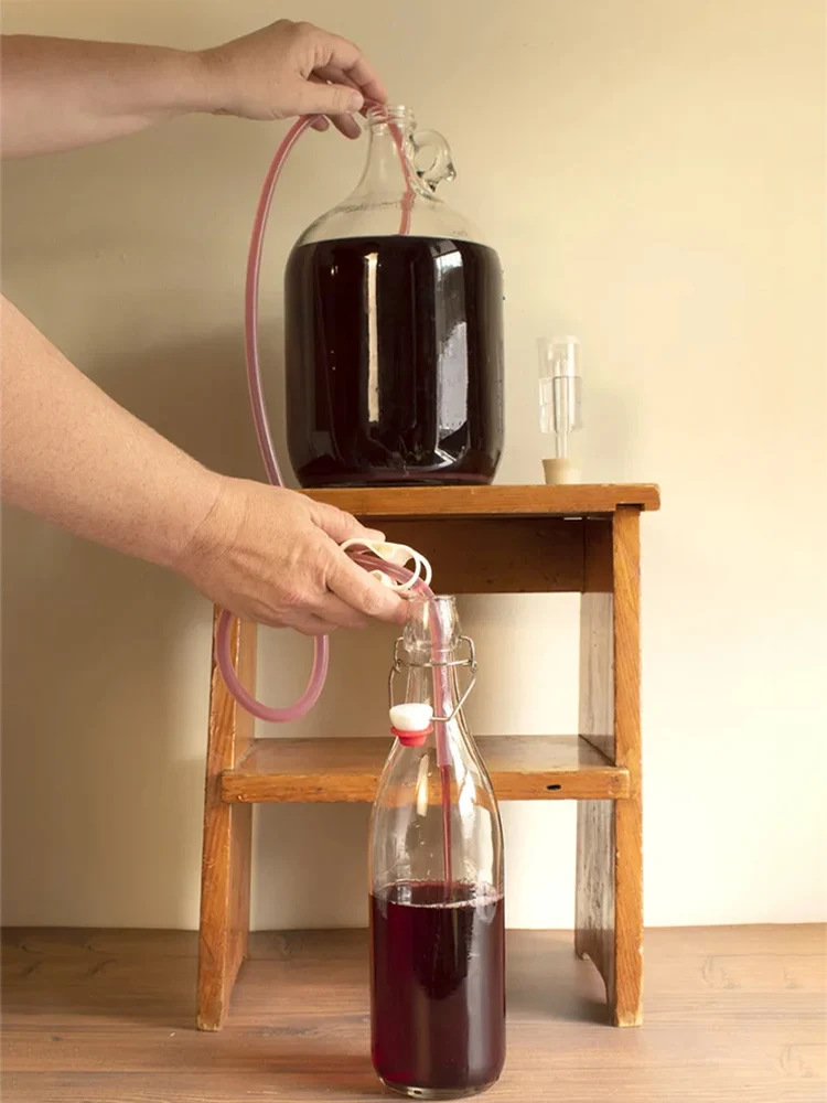 Description Picture 4 of item2 PCS Auto Siphon, Home Brewing Siphon Racking Cane,Food Grade Material Beer Transfer Tools with 5/16 '' Hose and Siphon Holder