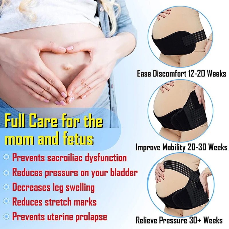 Maternity Belt Pregnancy Support Belt Bump Band Abdominal Support Belt Belly Back Bump Brace Strap 3 in 1