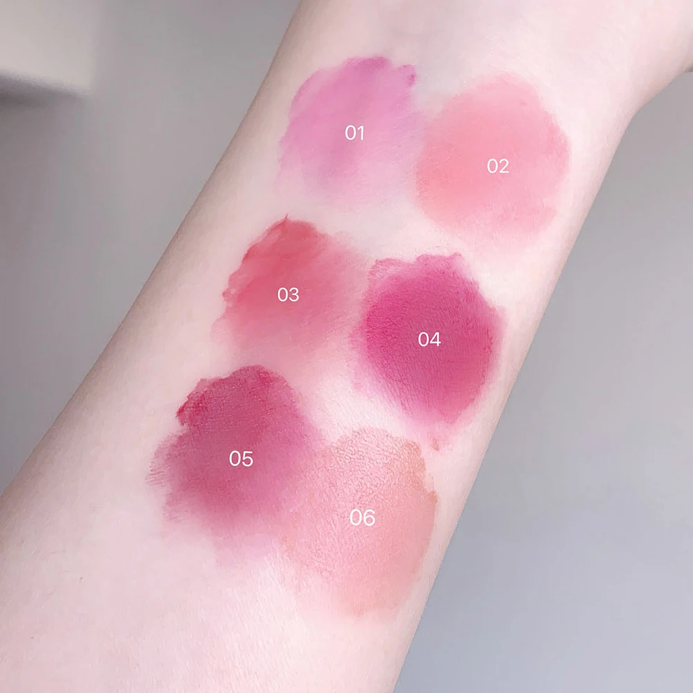 Cappuvini Nude Water Mist Lip Glaze Matte Velvet White Lip Gloss Long-lasting Lipstick 6