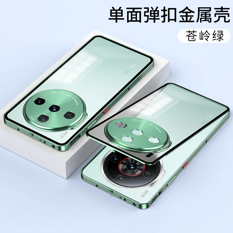 Premium Aluminium Alloy Metal Frame Bumper with Tempered Glass Cover - Shockproof Hard Case