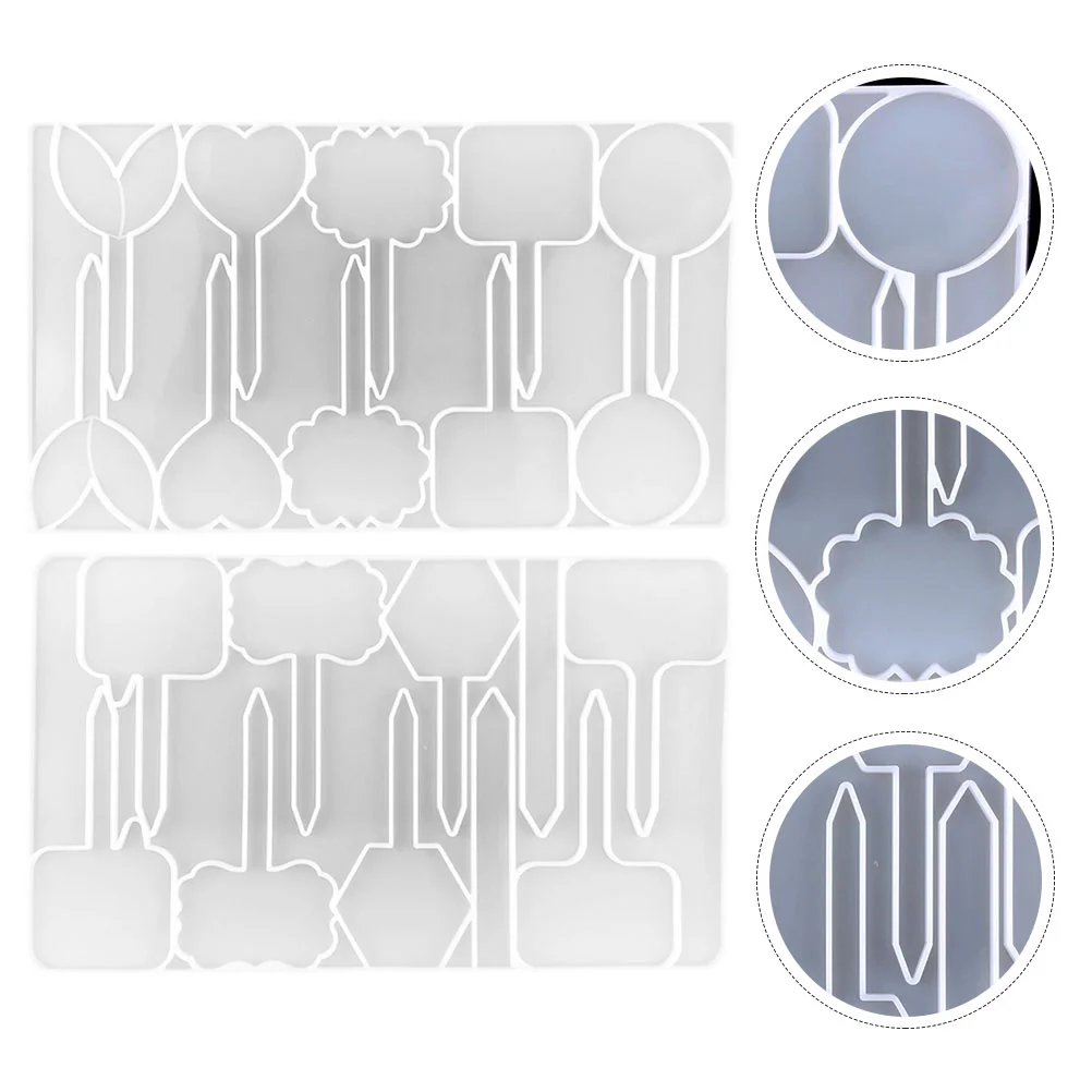 

2 шт. бирка для растений, трафареты, этикетки, создание сада, форма, аксессуары для рукоделия, поставка «сделай сам», Силиконовые Цветочные знаки