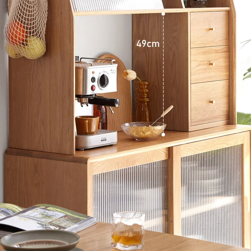 Sideboard et De Cuisine Vintage Furniture Luxury Side Board Cabinet Kitchen Auxiliary Table Wheel Mobile Coffee Bar Storage
