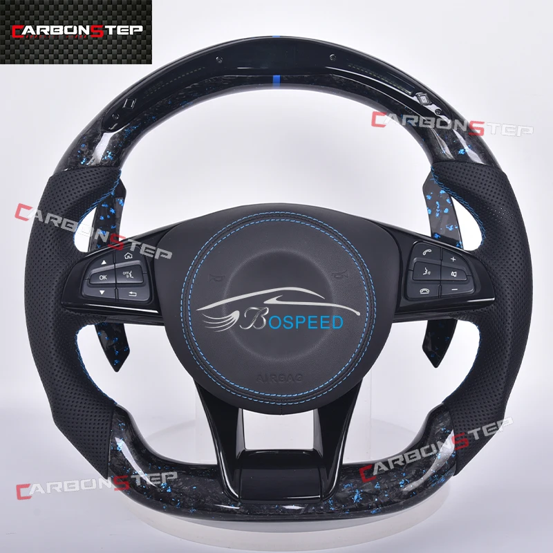 Aggiorna Il Volante A Led In Fibra Di Carbonio In Pelle Per Mercedes Benz W205 Amg W212 W213 Cla C300 W215 W203 Classe S Sl R230 Gl350