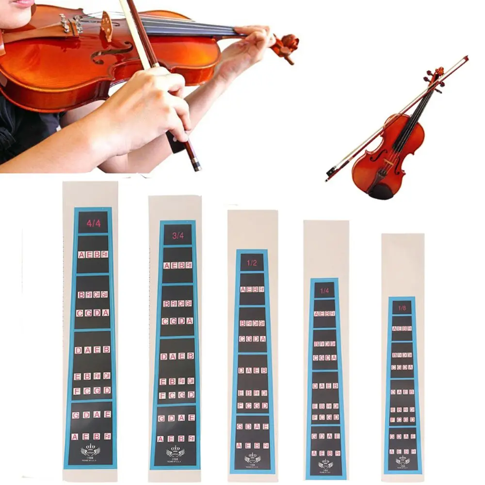 1/8-4/4 Viool Toets Sticker Fretboard Note Label Finge Grafiek Praktijk Vinger Gids Beginner Viool Onderdelen Accessoires