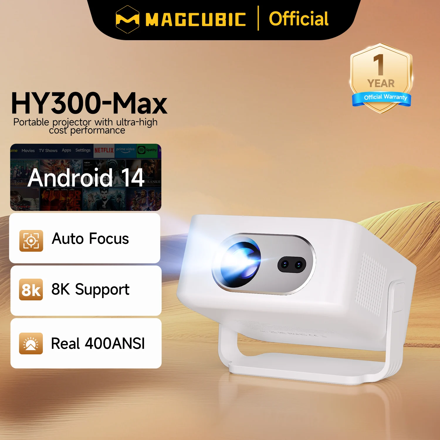 MAGCUBIC HY300 プロジェクター X Projector X Magcubic HY300 Pro Mini Projector – Portable 4K for Home