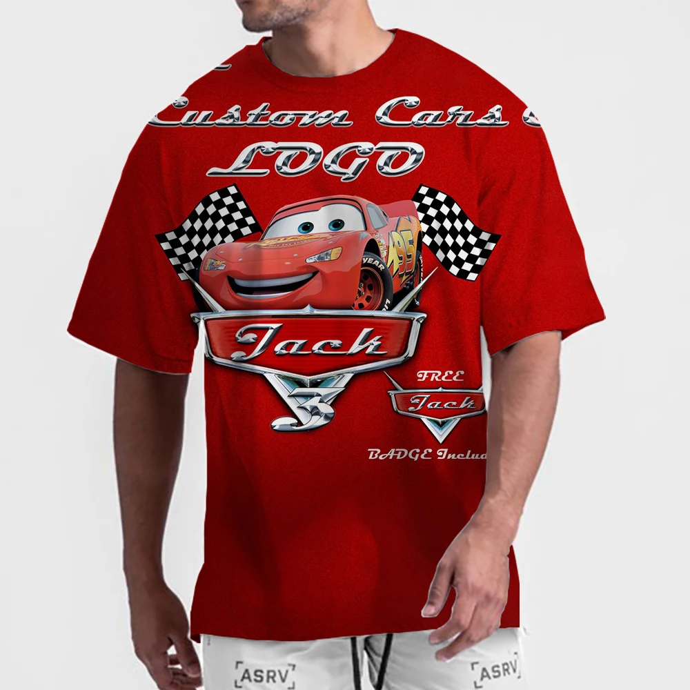 thumbnail image 1 of Camiseta clásica con estampado de anime de dibujos animados de Racing Story para hombre, para uso diario, ocio callejero, comodidad y estilo McQueen, 1 of 5