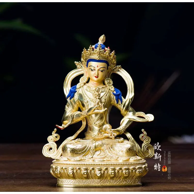 

High grade Buddha figure - family TOP efficacious Protection Tibetan Buddhism gold-plated Vajrasattva buddha statue-16CM
