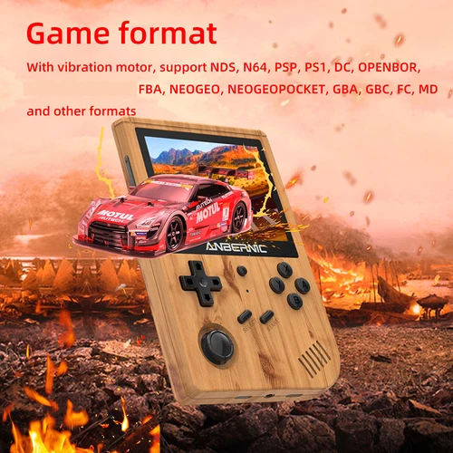 휴대용 레트로 비디오 게임 콘솔 RG351V, 듀얼 TF 카드 128G 3.5 "IPS, 3900mAh PSP GBC 2500 개 이상 게임 2