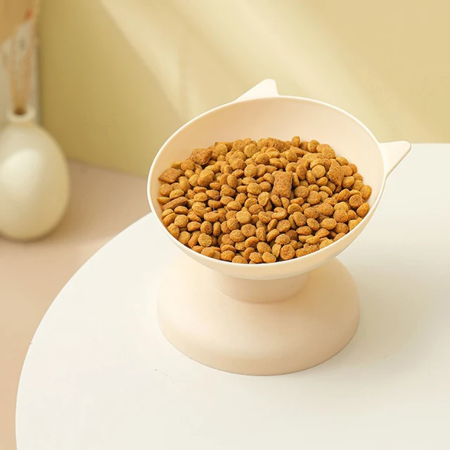 New sales of high foot bowl kitten neck guard firmly prevent upset plastic bowl candy color cat food for dog food bowl 4