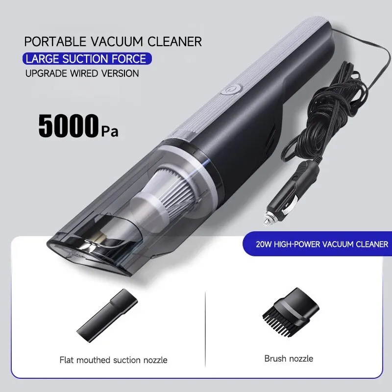  1 Set Car Mounted Vacuum Cleaner Car Strong Suction Handheld Vacuum Cleaner Small Mini Car for Home Use 