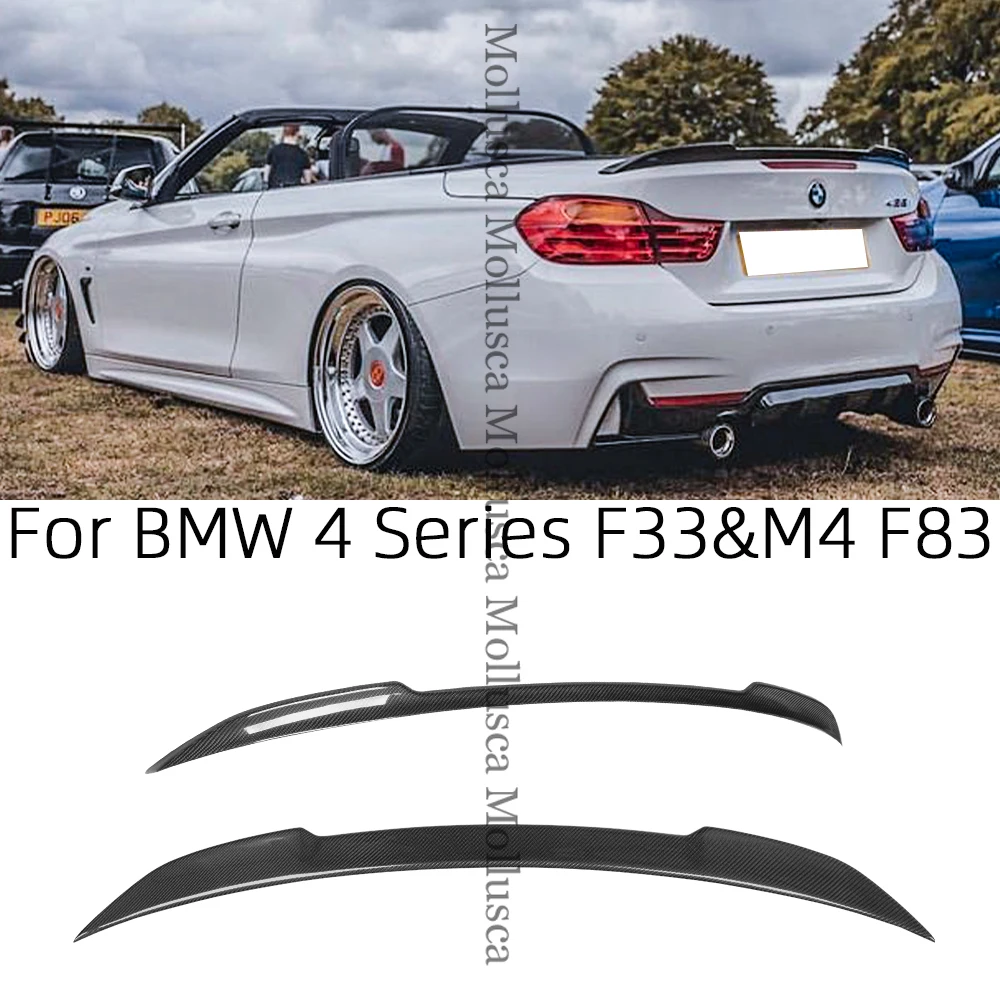 

For BMW 4 Series F33 Convertible&M4 F83 P/CS/M4 Style Carbon fiber Rear Spoiler Trunk wing 2013-2020 430i 435i 440i M4