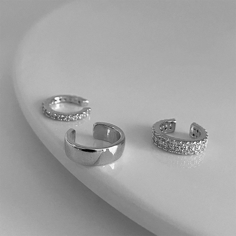 Gold Color Rhinestones Ear Cuff Non-Piercing Ear Clip Earrings for Women Men Fake Cartilage Earring Cuff Trend Jewelry ear clip earrings clip earrings ear clip ear accessories