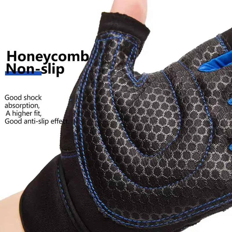 Enhanced Shock Absorbing Fitness & Cycling Half Finger Gloves