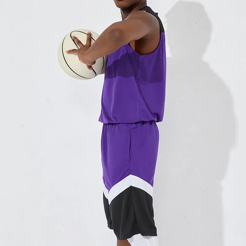 2pcs Set Men Basketball Football Jerseys Fitness Running Sport Clothes Jogging Marathon Athletic Training Plus Size Sportswear