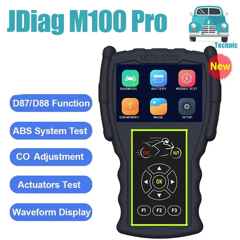 

Новейший диагностический инструмент для мотоцикла JDiag M100 Pro OBD OBD2 сканер D87D88 функциональный диагностический инструмент для KTM/Honda/Yamaha/Kawasaki