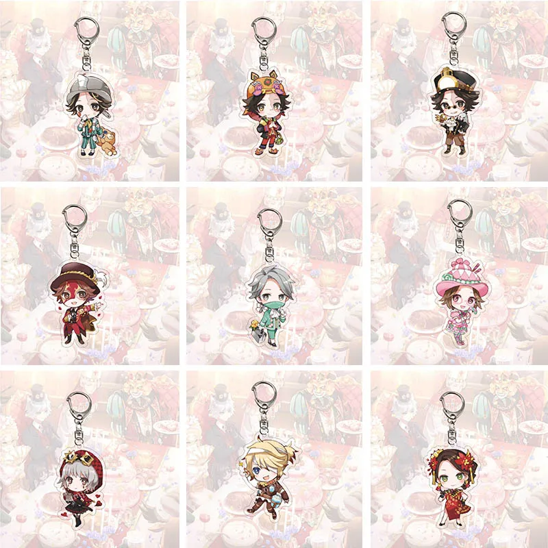 

Game Identity V Cartoon Figure Keychains For Women Men Key Chain Ring Jewelry Teens Child Fans Gift Accessory Mechanic Air Force