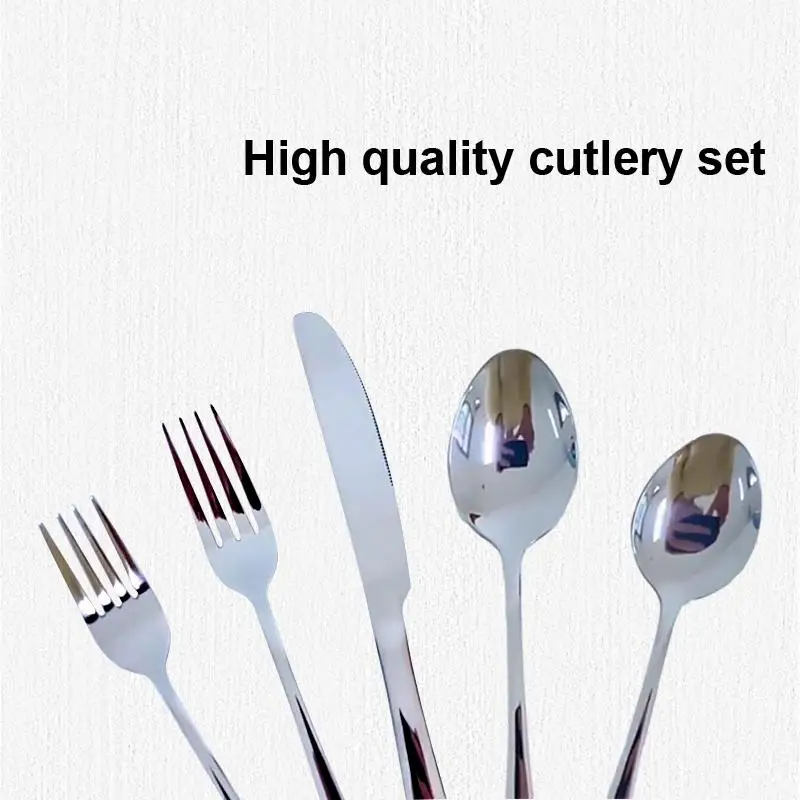 

Ultimate Dining Experience: 1010 Stainless Steel Cutlery Set, Titanium Matte Black Plated - 5 Piece Western Steak Knife Fork an