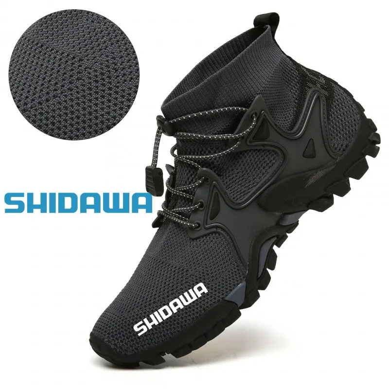 

2023 Men's Non-slip Fishing Shoes Outdoor Sports Breathable Hunting Boots Large Mesh Quick-drying Upstream Shoes Cycling Shoes
