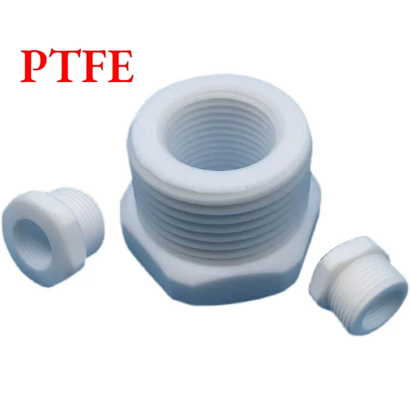1/8" 1/4" 3/8" 1/2" 3/4" 1" BSP NPT Male to Female PTFE Hex Bushing Pipe Fitting Connector Coupler Adatper LAB Pressure Gauge