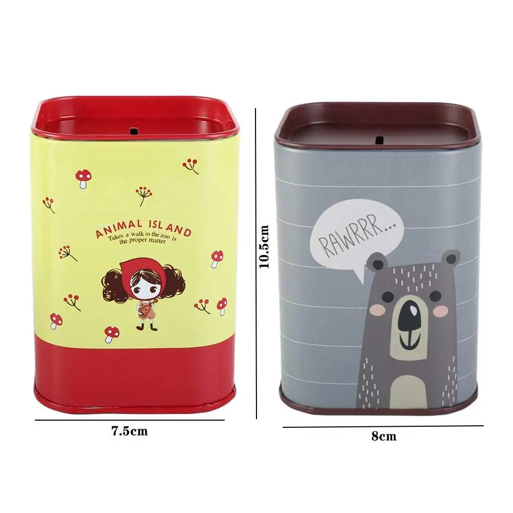 Save Money Lovely High-Capacity Home Decoration Toy Cash Cabinet Tinplate Coin Box Cash Box Metal Piggy Bank Money