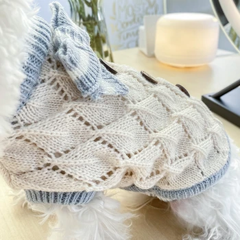 Soft Cozy Cat Clothes Autumn Winter Warm knit Sweatshirt for Small Dogs Puppy Kitten Jacket Coat Pet Sphynx Costume Sweater 2