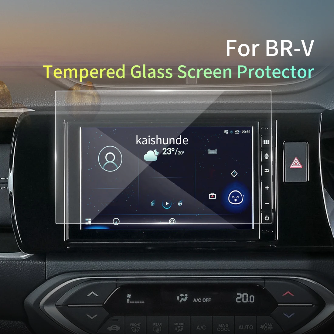 

For HONDA BR-V 2024 Touch Screen Protector Tempered Glass Protective Film Carplay Video Car Auto Vehicle Exterior Accessories