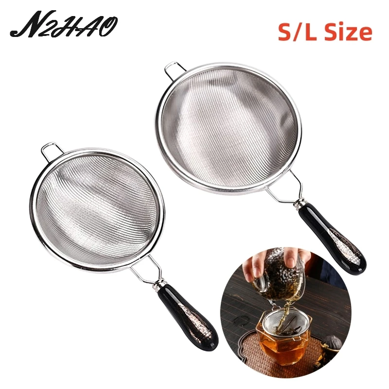 

Long Handle Reusable Tea Infuser Stainless Steel Loose Leaf Herb Strainer Mesh Filter Cooking Drinkware Bar Accessories