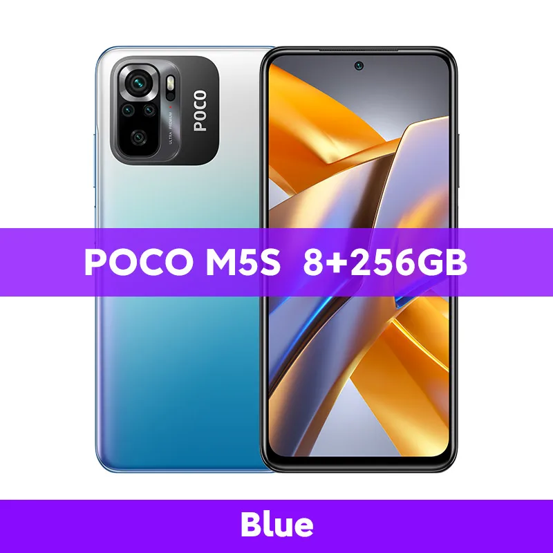 POCO M5s - Smartphone de 4+128GB, Pantalla de 6.43” FHD+ AMOLED DotDisplay,  MediaTek Helio G95