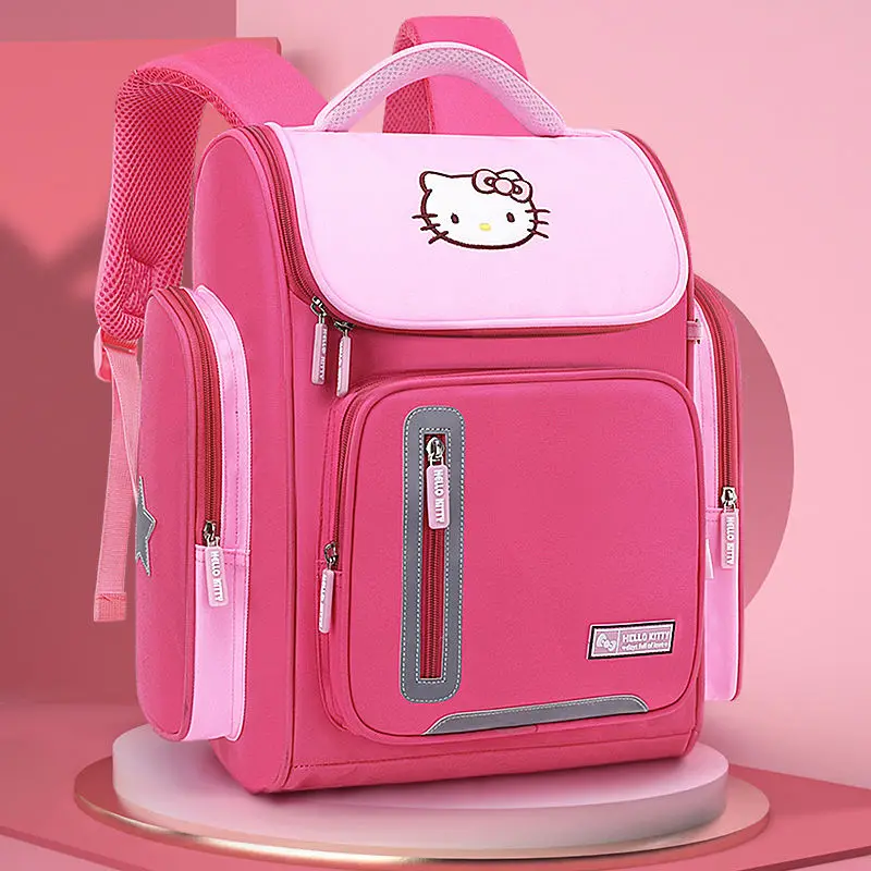 

Sanrio Primary School Student Schoolbag Female Children's Spine Protection Burden Reduction Hello Kitty Backpack