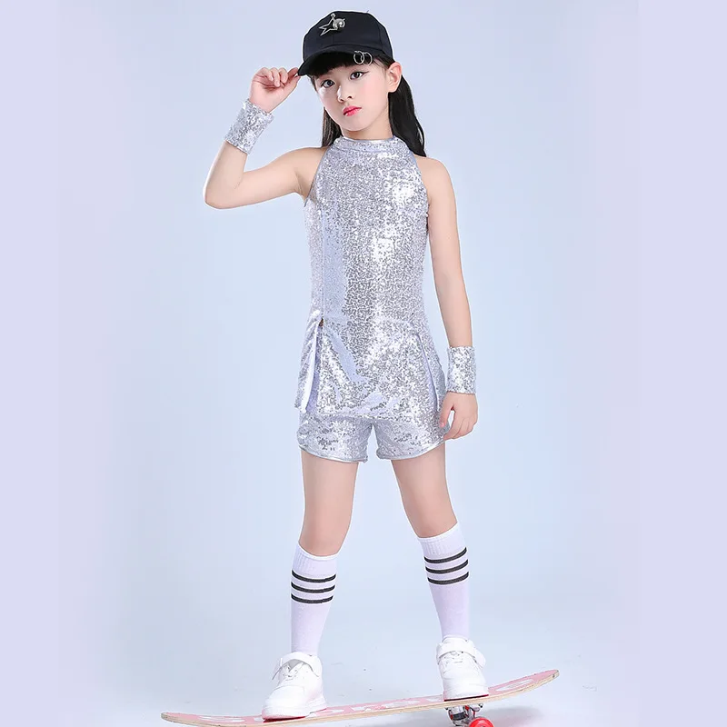 Kinderkleding Sets Dancewear Suits Kinderen Meisjes Jongens Glanzende