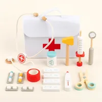 Wooden Doctor Kit For Kids,Pretend Playset For Toddlers With Medical Bag For Boys and Girls Fun Role Playing Game 1