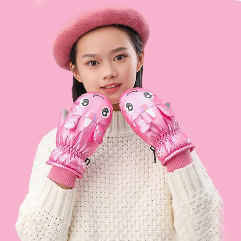 

Trendy & Practical Warm Gloves Kids Skiing Mittens for Winter Sports Enthusiasts