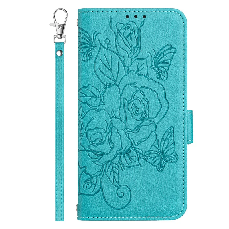 Floral Wallet Flip Case with RFID Blocking - Leather Phone Cover