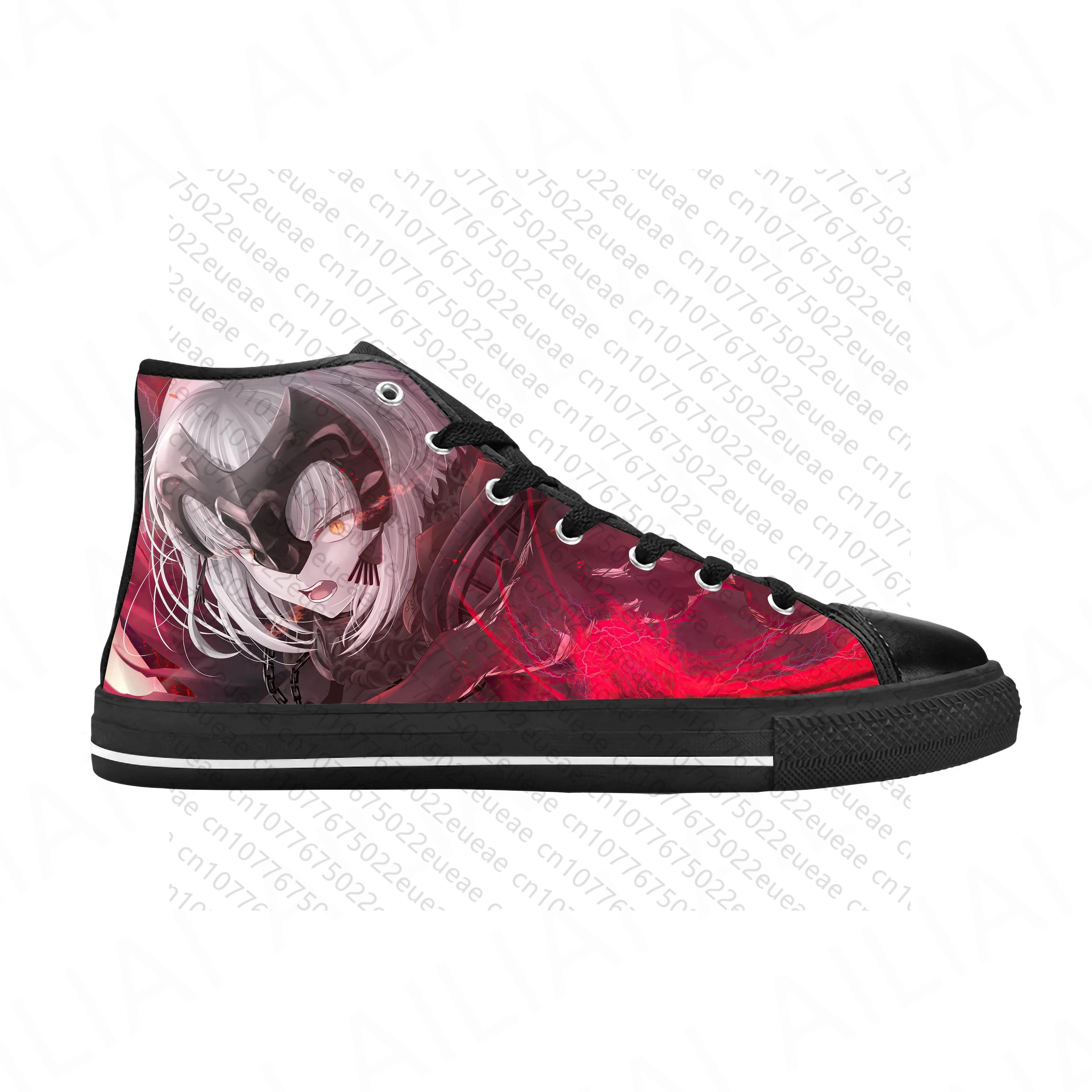 

Jeanne D'Arc Alter Fate/Grand Order Anime Cartoon Casual Cloth Shoes High Top Comfortable Breathable 3D Print Men Women Sneakers