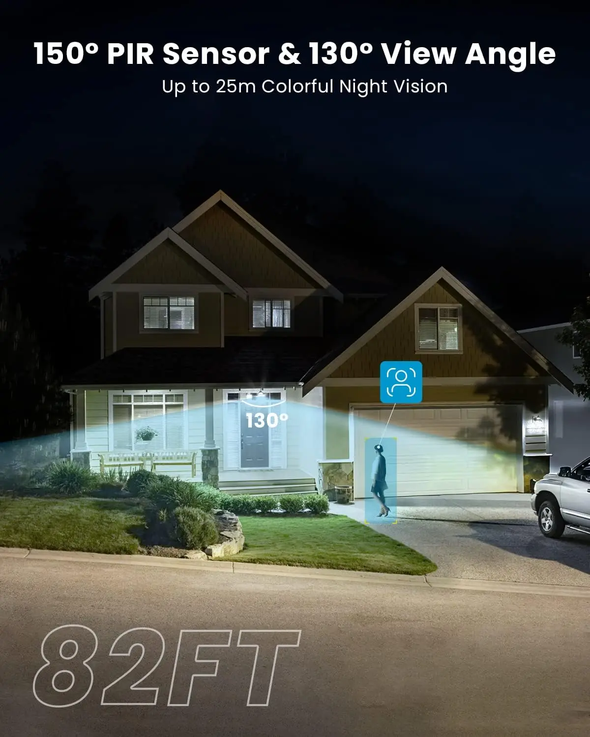 Camera with bright motion-activated light