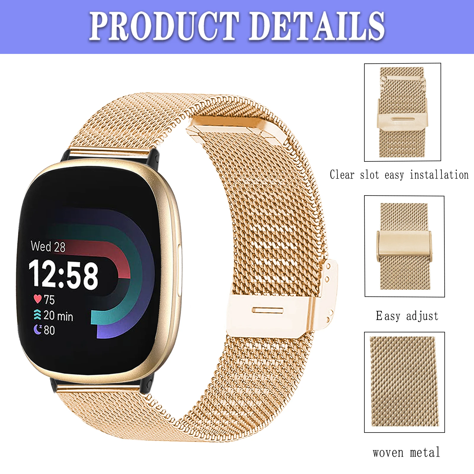 Fitbit Versa 3/Versa 4  ж ޽ Ʈ, Fitbit Sense/Sense 2  θ ƿ Ʈ ġ  