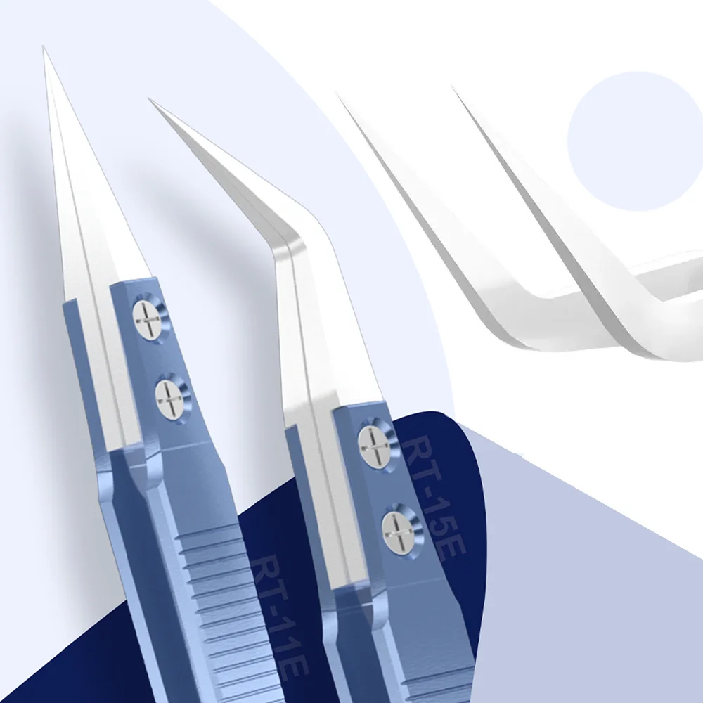 Precision Titanium Alloy Anti-Static Ceramic Tweezers – Strong and Sturdy Tool for Mobile Phone Maintenance
