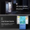 GLR18FS5S16 French Door Refrigerator with Installed Ice Maker and Bottom Freezer Adjustable Electrical Thermostat Control, Frost 4