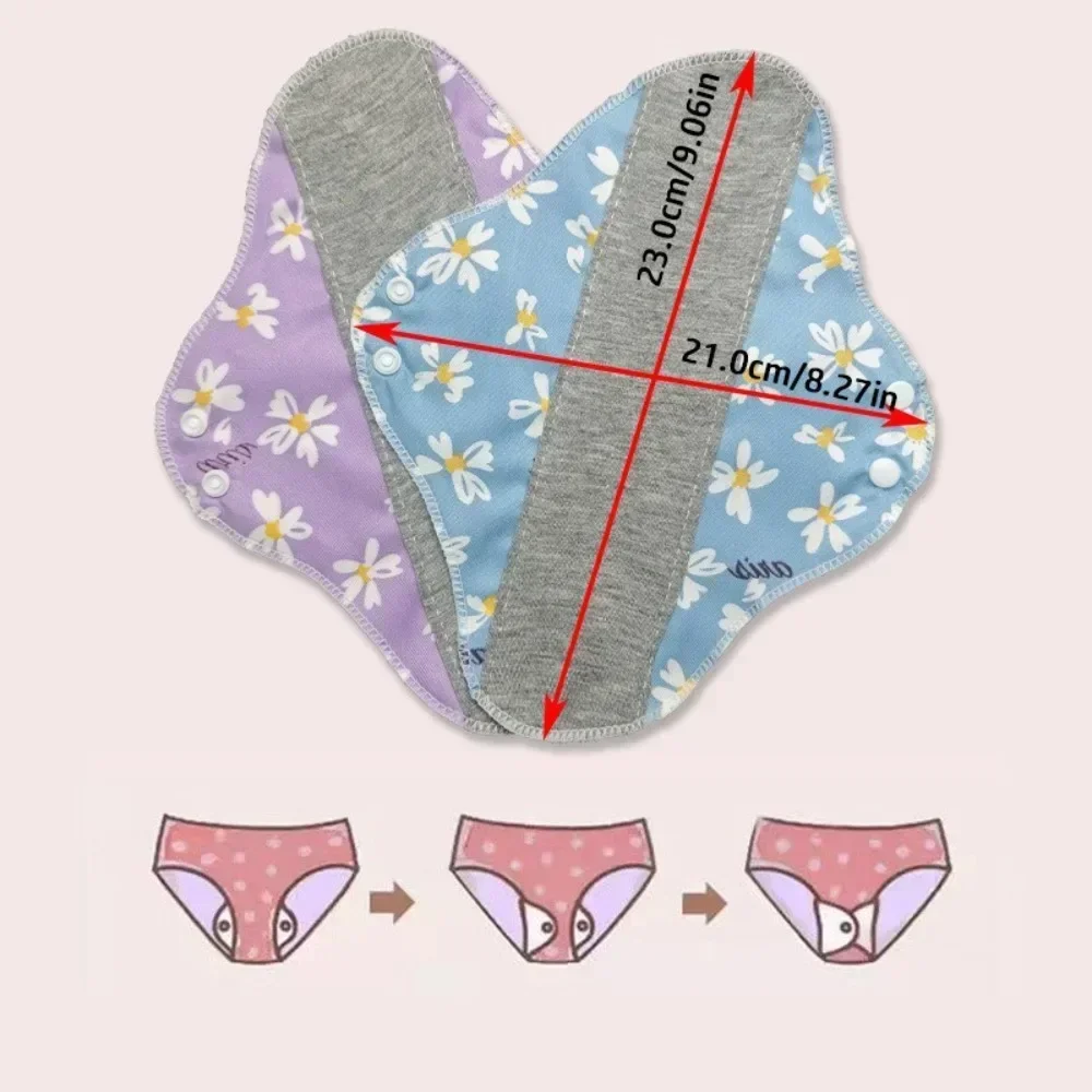 Reusable Adult Diaper Non-slip Soft Washable Panties Menstrual Cloth Sanitary Feminine Hygiene Pad Period Cotton Panty Liners